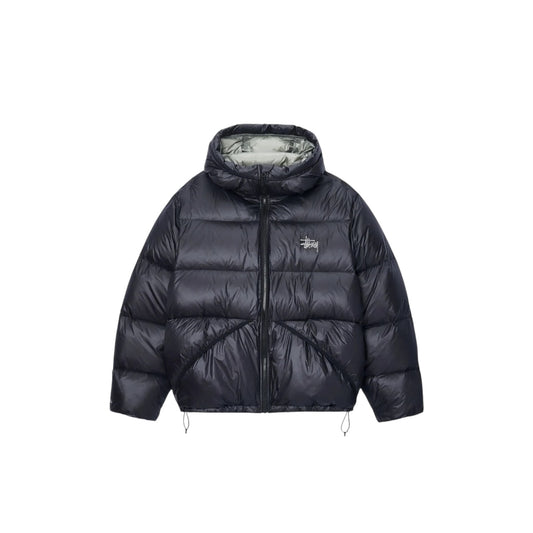 Stussy puffer jacket black